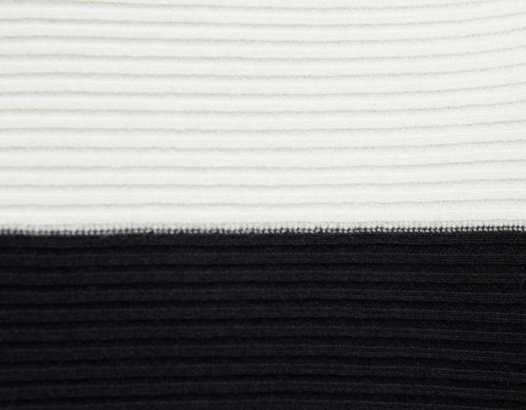 Bershka Geribbeld High Neck Trui Truien Dames Zwart | rVMKb0HV5i5