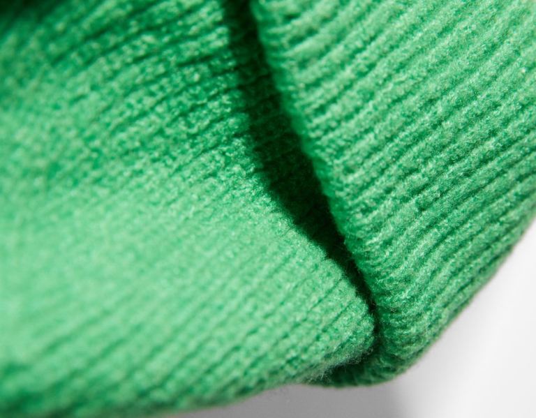 Bershka Geribbeld Knit Muts Dames Groen | 083ptuqHPHM