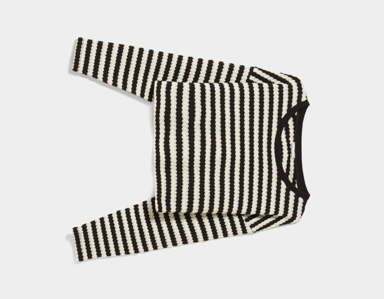 Bershka Gestreept Rustic Trui Truien Dames Zwart | dCEohOVeNbh