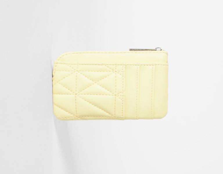 Bershka Gewatteerd Faux Leren Card Holder Tassen Dames Geel | fk3BQA1hV6i