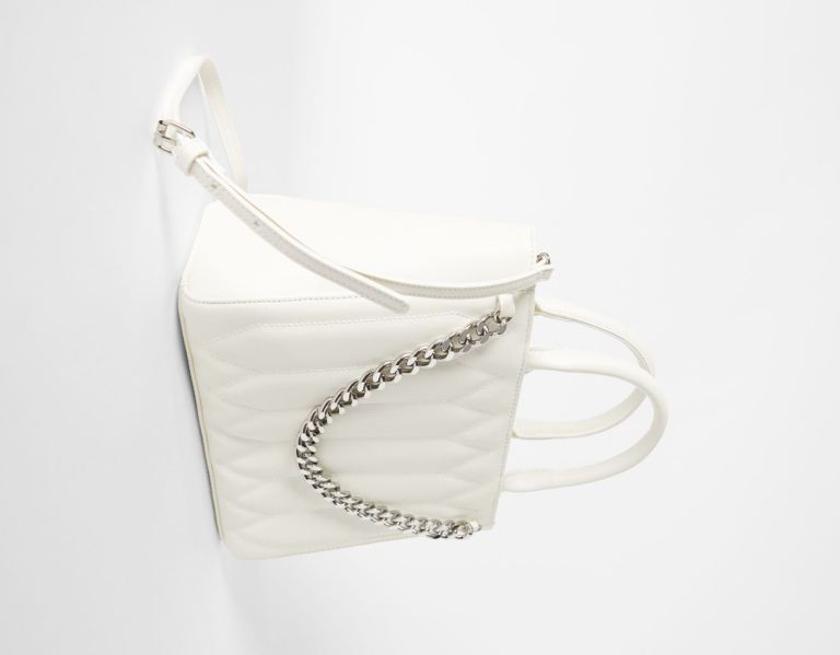 Bershka Gewatteerd Rigid Tote Tassen Dames Wit | yHMUgLGm49t