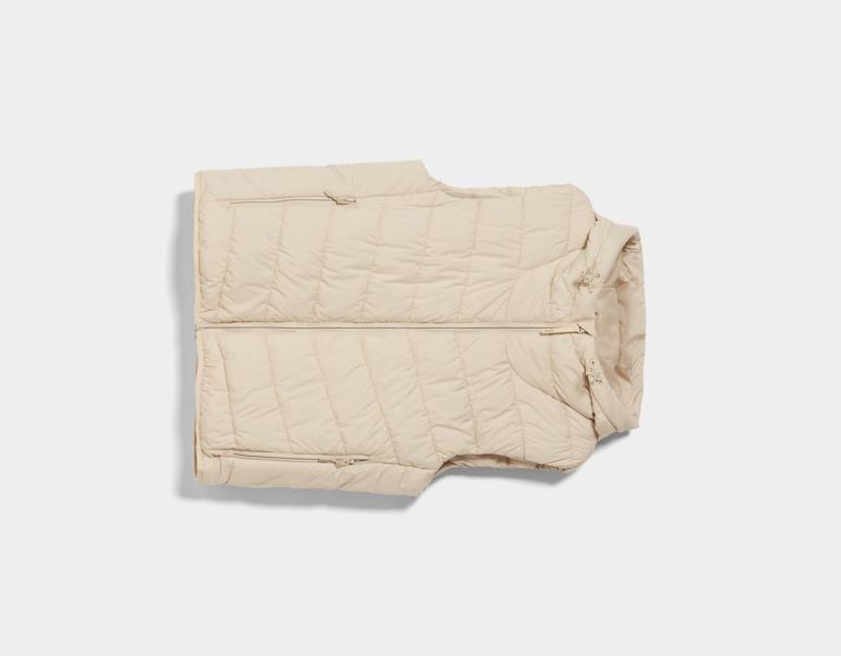 Bershka Gewatteerd With Hood Gilet Heren Grijs | DXX4EOEVyrV