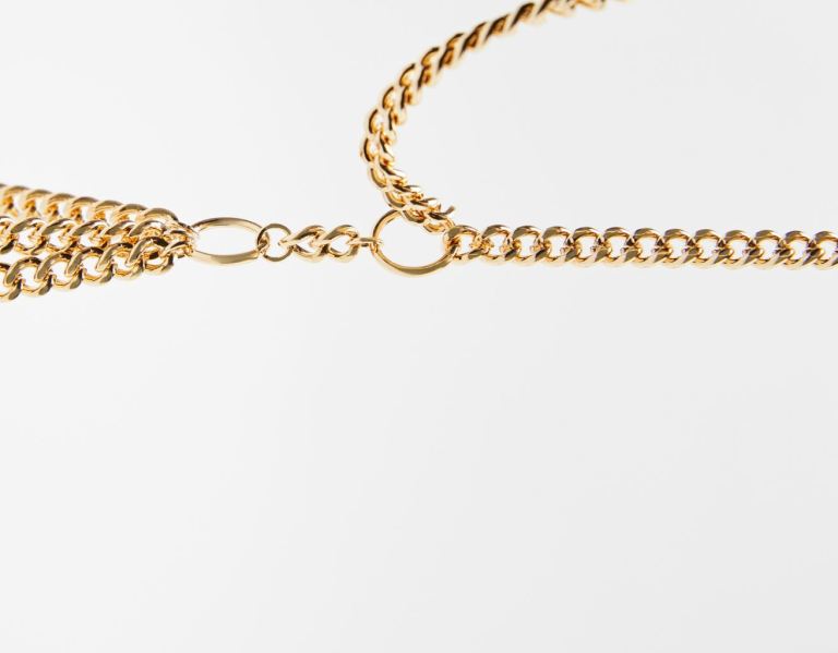 Bershka Gold Body Chain Topjes Dames Goud | gqHq47SuAeC