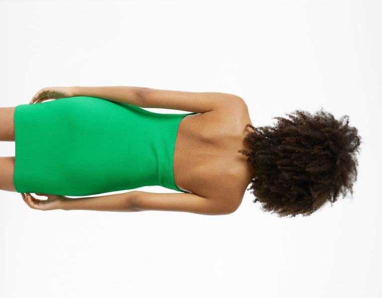 Bershka Halter Mini Jurken Dames Groen | 1O55TBHLRAo