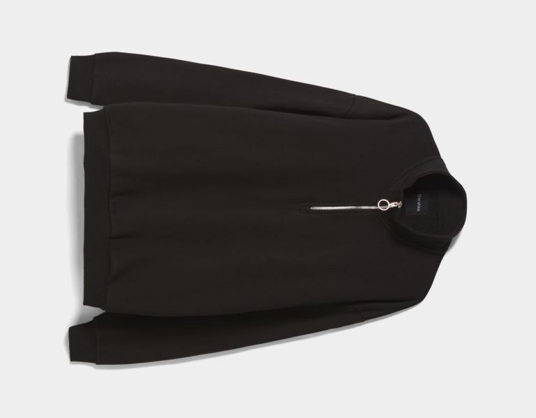 Bershka High Neck Oversize Sweatshirts Heren Zwart | z8B2z3v5YdW