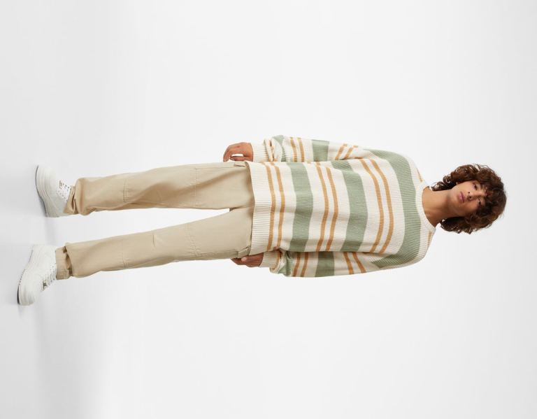 Bershka Horizontal Stripe Trui Truien Heren Room | fciProKg6Rq