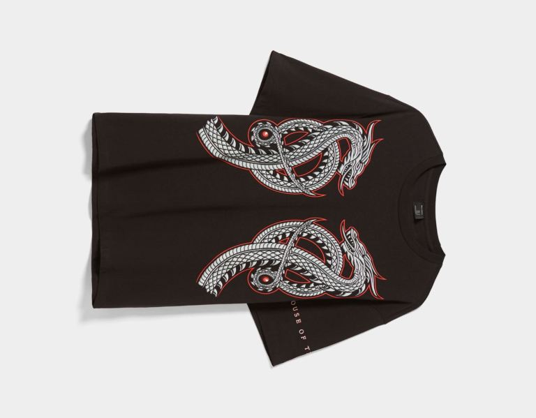 Bershka House Of Dragons Oversize Boxy-fit T-shirts Heren Zwart | m9tCrwxrsI0