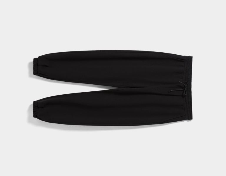 Bershka Interlock Katoenen Joggers Trainingspak Heren Zwart | 3TufoHYuLmI
