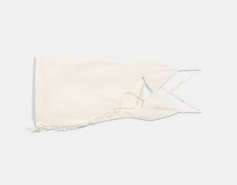 Bershka Kanten-up Ottoman Mini Jurken Dames Wit | NWx2y3INhr8
