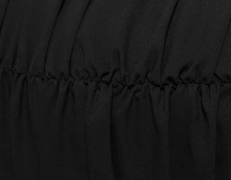 Bershka Kort Sleeve Mini With Gathering Jurken Dames Zwart | 4ZK9mLC4e32