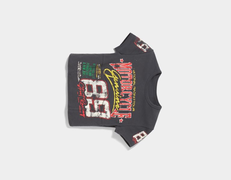 Bershka Kort Sleeve Race Print T-shirts Dames Grijs | tpqdNABUyer
