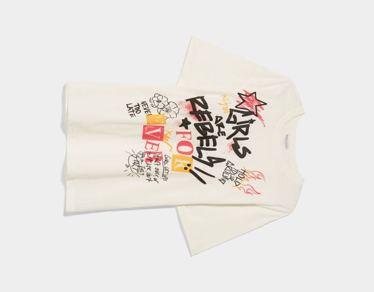 Bershka Kort Sleeve With Print T-shirts Dames Wit | 22bAvNYMTmV