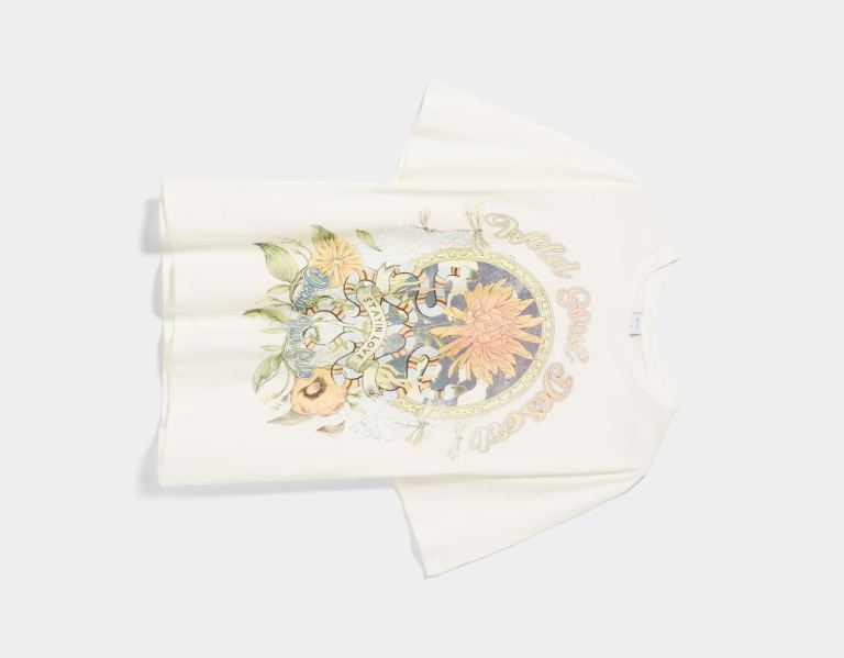 Bershka Kort Sleeve With Print T-shirts Dames Wit | 5ejewAcBgVX
