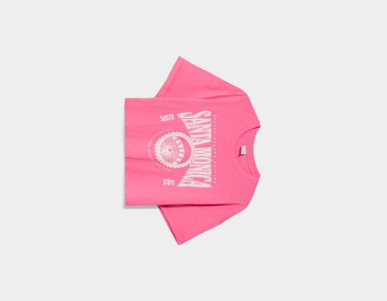 Bershka Kort Sleeve With Print T-shirts Dames Paars | KghIFEJ9LqC