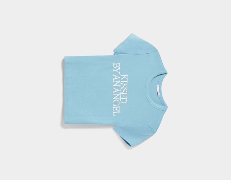 Bershka Kort Sleeve With Print T-shirts Dames Turquoise | N5TgW7SooSH