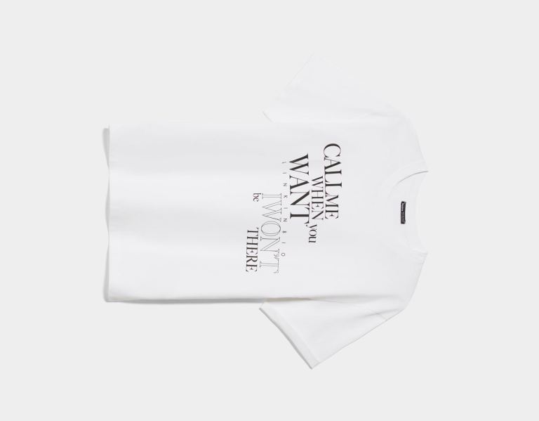 Bershka Kort Sleeve With Print T-shirts Dames Wit | Tc1qM92VSjs