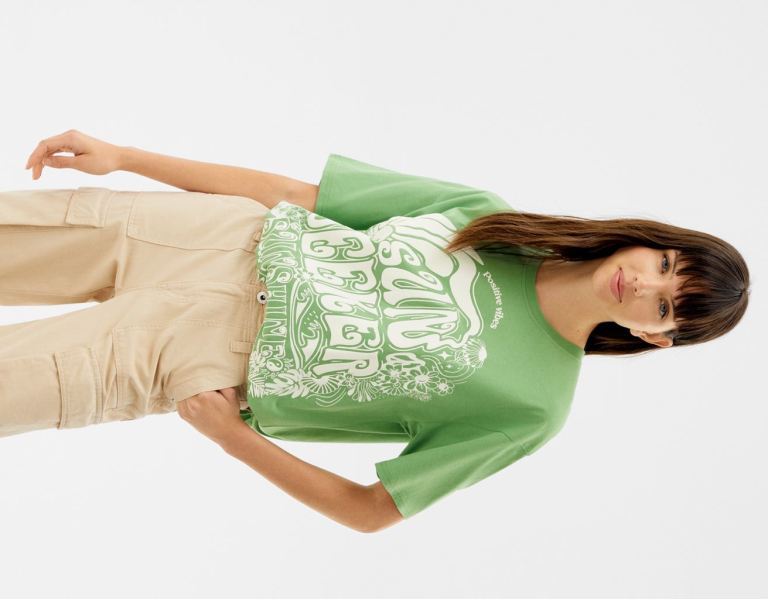 Bershka Kort Sleeve With Print T-shirts Dames Wit | jc5snqNyEO6