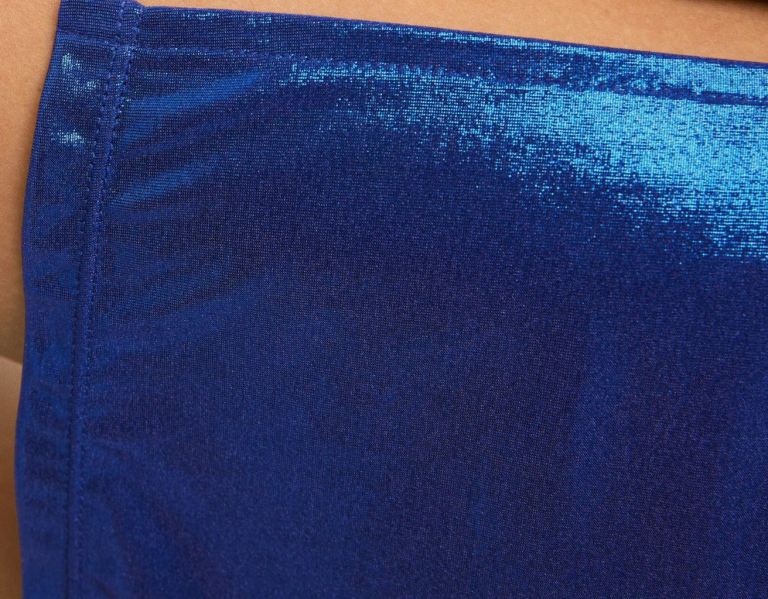 Bershka Laminated-effect Mini Jurken Dames Blauw | UgMTmYn3hx6
