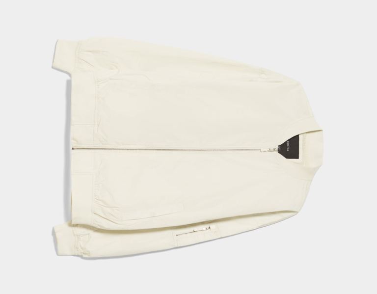 Bershka Lichtgewicht Nylon-effect Bomber Jassen Heren Wit | XEeIV2kWygo
