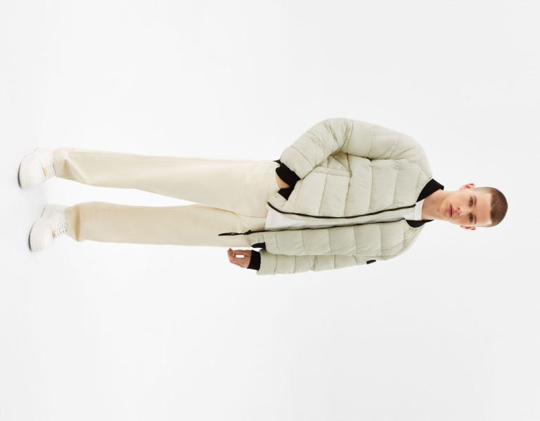 Bershka Lichtgewicht Puffer Bomber Donzen Jassen Heren Wit | eb6g34aoEUT
