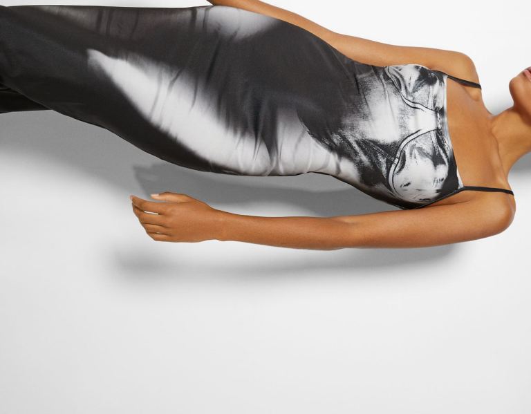 Bershka Long Bandjes Jurken Dames Zwart | SN8PGvjzU7E