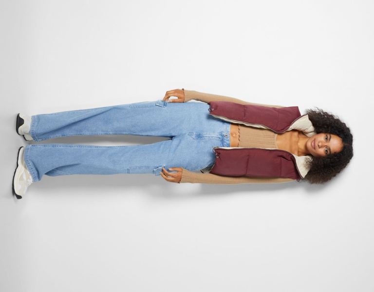 Bershka Long Sleeve Curly Cropped T-shirts Dames Bruin | 1VNZQVqKDQx
