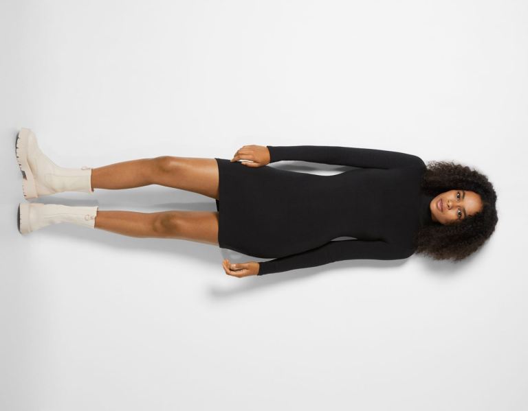 Bershka Long Sleeve Mini Jurken Dames Zwart | rwOmPWmvSUj