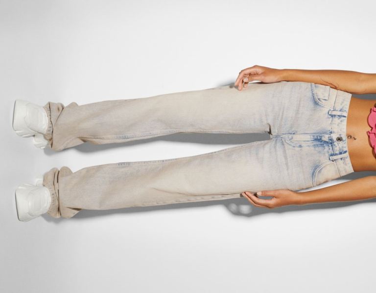 Bershka Loose Bootcut Jeans Dames Lichtblauw | LiVbjCbRNV6