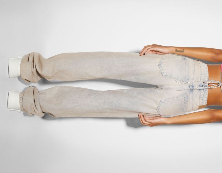 Bershka Loose Bootcut Jeans Dames Lichtblauw | LiVbjCbRNV6