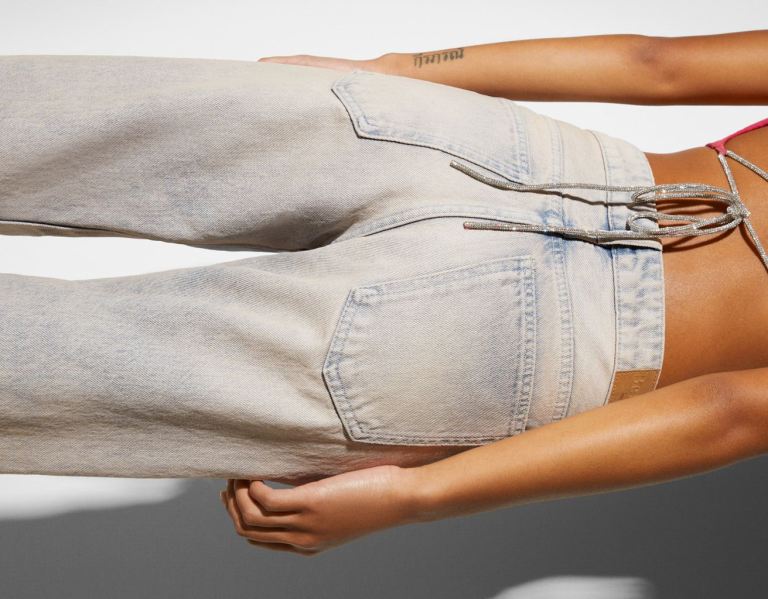 Bershka Loose Bootcut Jeans Dames Lichtblauw | LiVbjCbRNV6