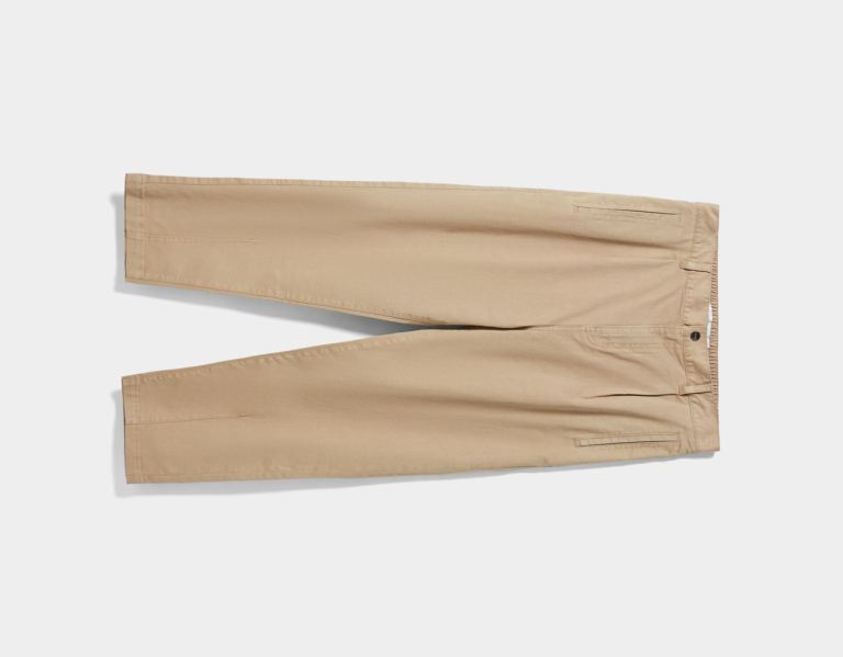 Bershka Loose Fit Katoenen With Darts Broek Heren Bruin | 7WZ1OydIYNy