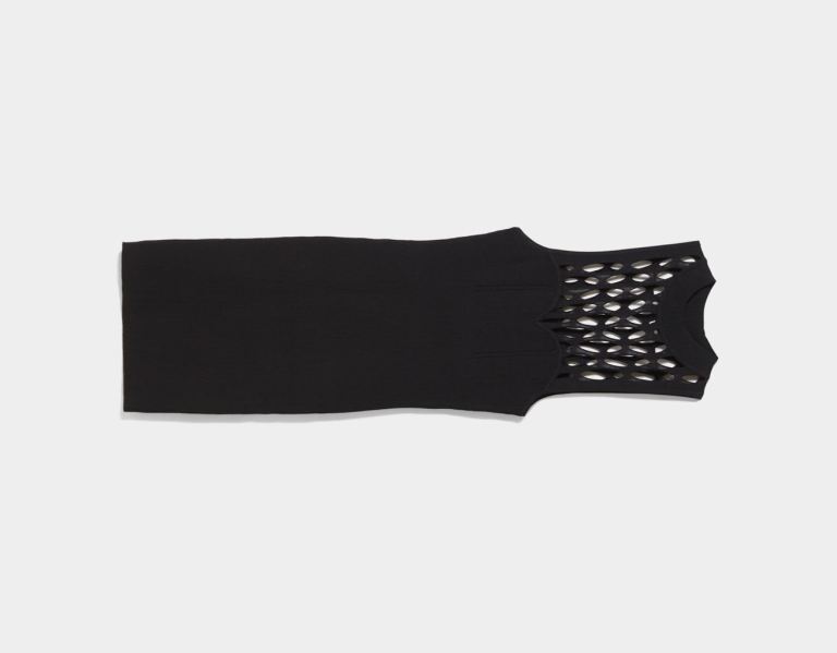 Bershka Mesh Knit Mini Jurken Dames Zwart | MzNPtDFYY7i