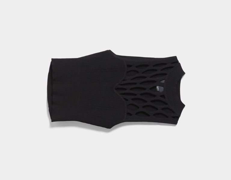 Bershka Mesh Knit Top Gebreide Kleding Dames Zwart | UqxIJqToa31