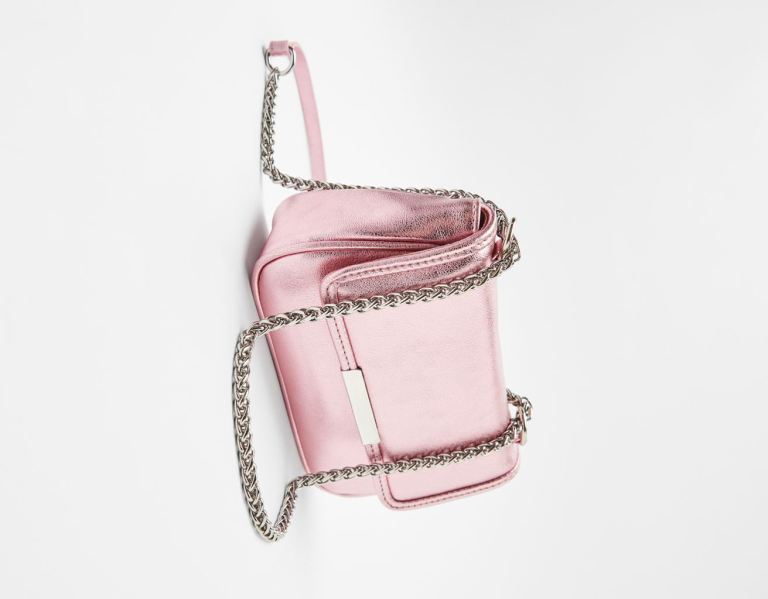 Bershka Metallic Mini Tassen Dames Roze | X09Fv1bh3g1