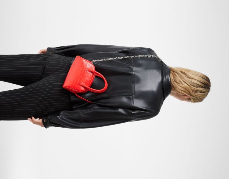 Bershka Mini Mock Croc Tassen Dames Rood | CTKUrqrfQ3l