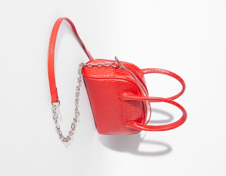 Bershka Mini Mock Croc Tassen Dames Rood | CTKUrqrfQ3l