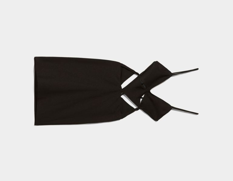 Bershka Mini With Shiny Straps Jurken Dames Zwart | ZA1a9Lppanc