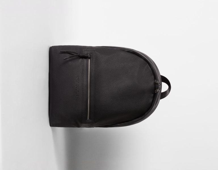 Bershka Monochrome Backpack Tassen Heren Zwart | C4J5wyEMJgM