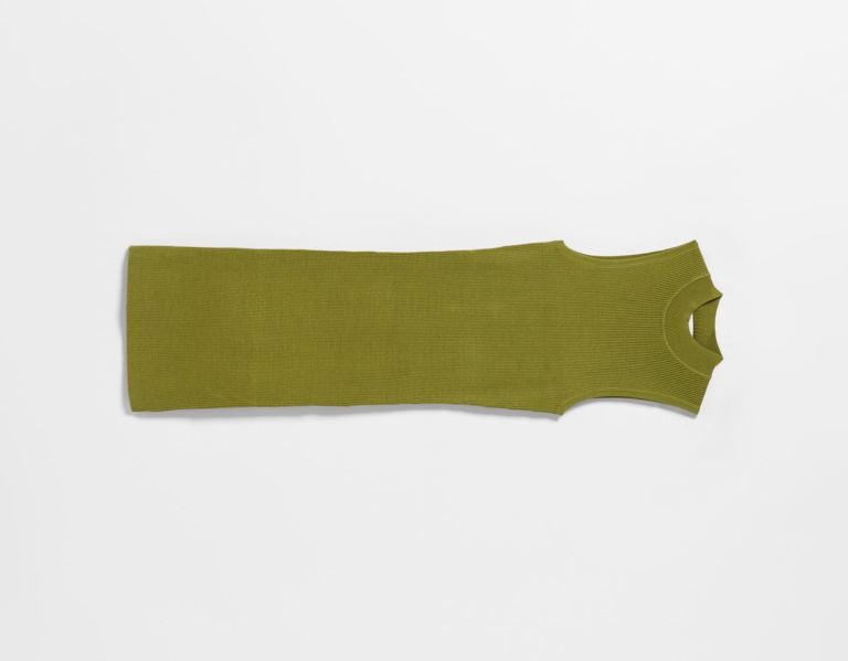 Bershka Mouwloos Crew Neck Mini Jurken Dames Khaki | mNT8uo6wfBS