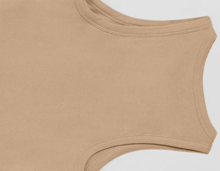 Bershka Mouwloos Geribbeld Topjes Dames Bruin | dU370IHilIH