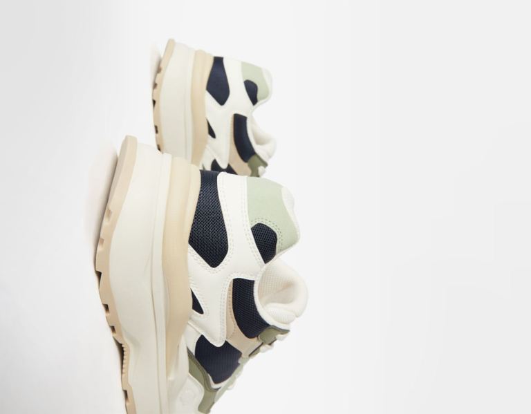 Bershka Multi-piece Mesh Sneakers Heren Groen | 17Mj5r3lEkv