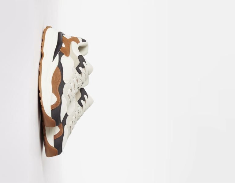 Bershka Multi-piece Mesh Sneakers Heren Bruin | isd2WMEZGEM
