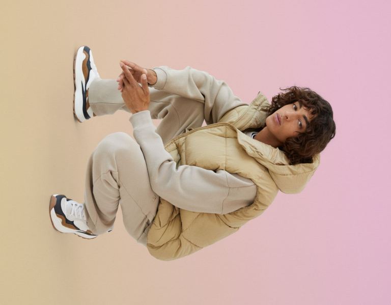 Bershka Multi-piece Mesh Sneakers Heren Bruin | isd2WMEZGEM