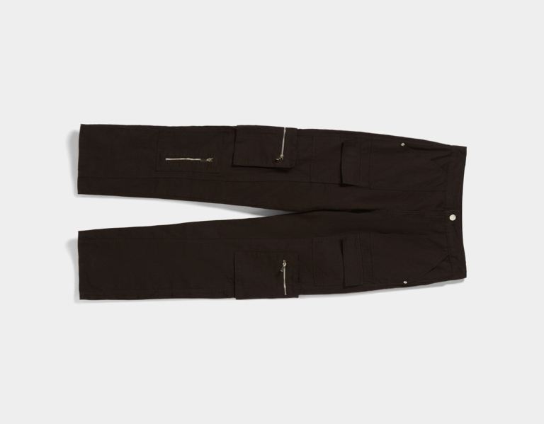 Bershka Multi-pocket Twill Cargo Jeans Dames Zwart | zJQXYkQAs1S