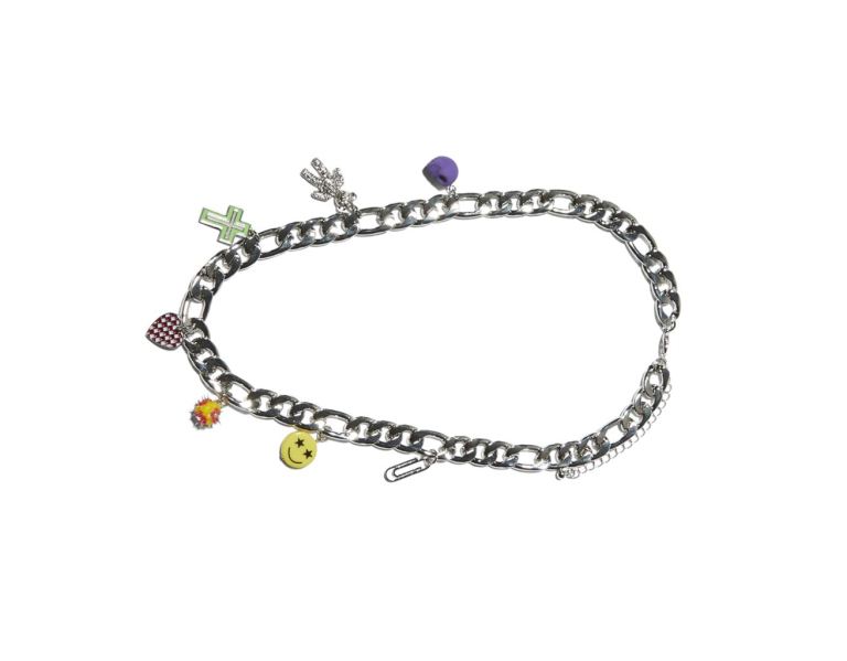 Bershka Necklace With Charms Sieraden Heren Zilver | gfn4xD9OhCN