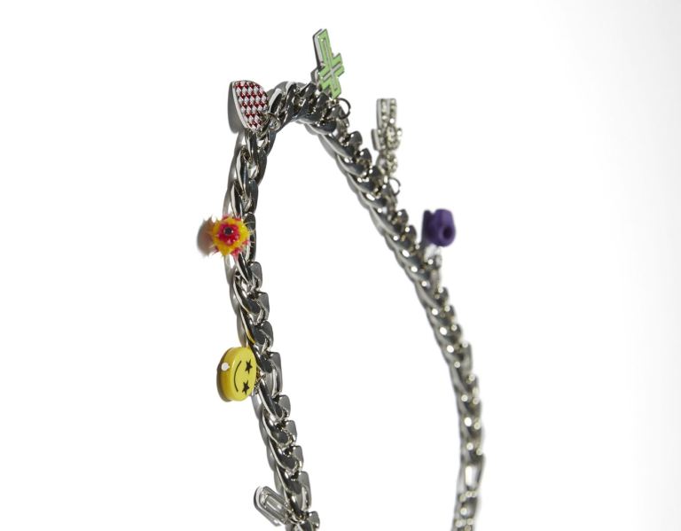 Bershka Necklace With Charms Sieraden Heren Zilver | gfn4xD9OhCN