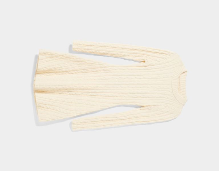 Bershka Open-back Cable-knit Jurken Dames Room | cUhlEEv2YEz