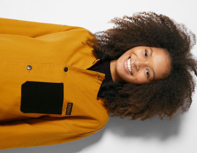 Bershka Over With Contrast Pocket Overhemd Dames Mosterdgeel | qzzWajnuMFa