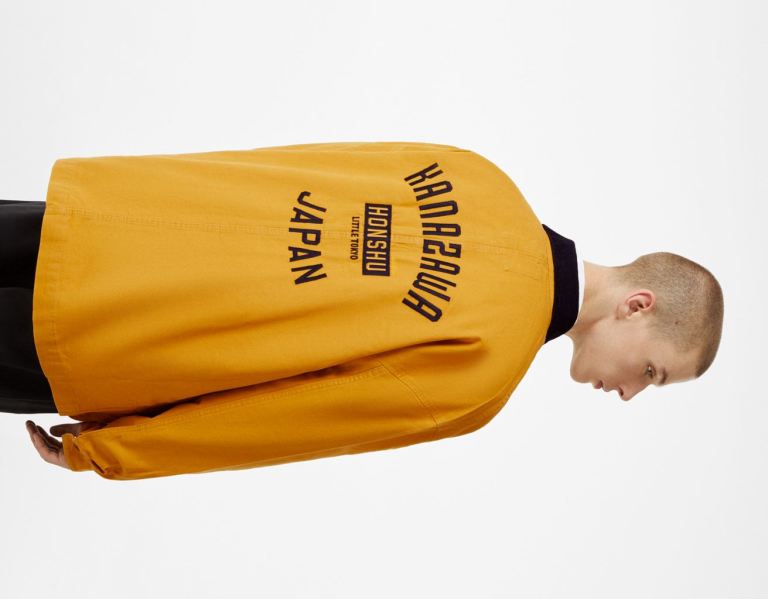 Bershka Over With Contrast Pocket Overhemd Heren Mosterdgeel | svzs8R8yUGP
