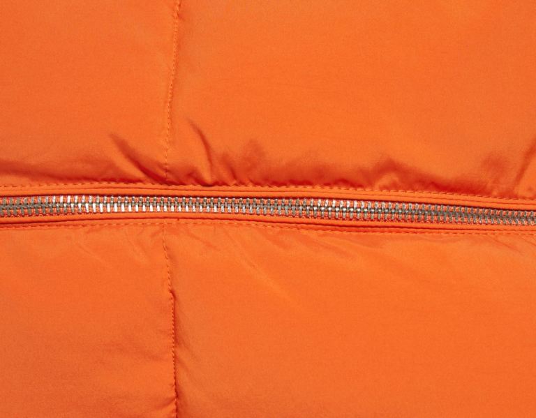 Bershka Oversize Met Capuchon Puffer Jassen Dames Oranje | HZEEnhRsUkP